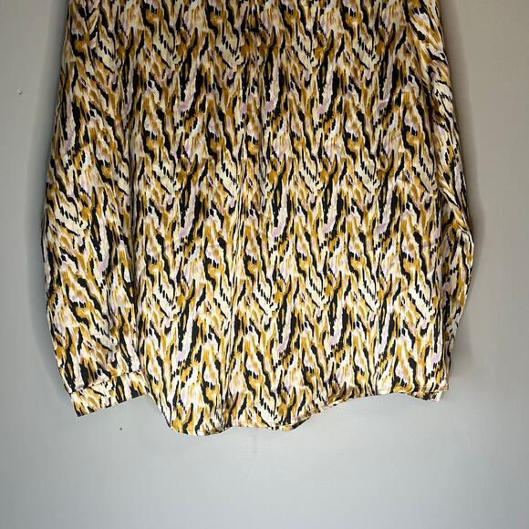 NWT! Boohoo Brown / Pink / Black Animal Print Blouse Size 8 - Picture 13 of 16